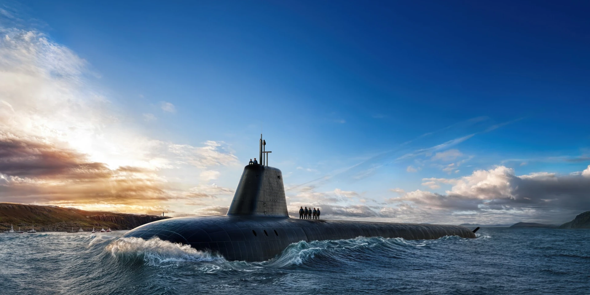 Submarine at sea
